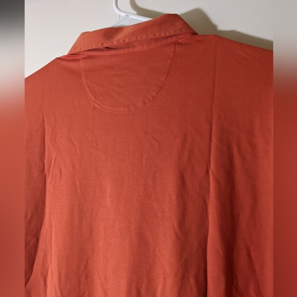 Paul Fredrick Orange Polo, Men's Medium - Picture 6 of 7